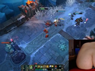 Stimulation in Ass and Pussy While PlayingLeague of Legends #14_Luna
