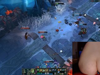 Stimulation in Ass and Pussy While_Playing League of Legends #14_Luna