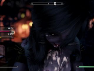 Skyrim: Succubus AhriFucks Heimskr to death in whiterun