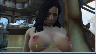 Lesbian sex with Trudy, the owner of the cafe | Fallout 4, Porno Game 3d