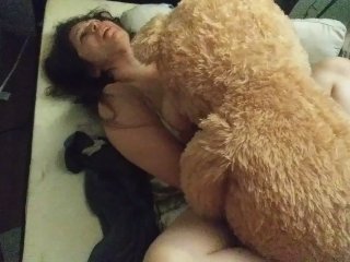fucking teddy bear, toys, solo female, fetish, amateur