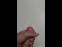 My Lubed Up Fat Thick Girthy Cock And Saggy Balls Getting Played With 