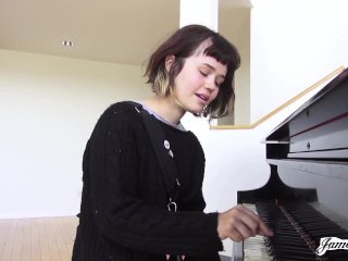 BRUNETTE HIPSTER YHIVI GETS ON HER KNEES TO BE THROAT FUCKED screenshot number 0