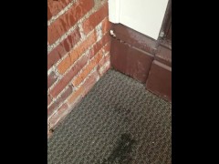 Pissing in the office (camera had trouble focusing)