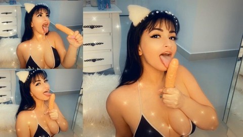 Hot Camgirl Deepthroats Dildo Ahegao - Cute Biquini