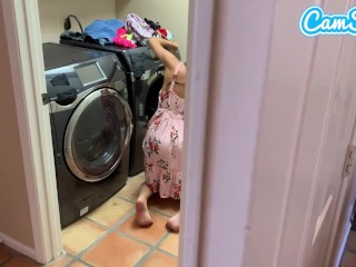 Fucked my Step-sister while doing Laundry