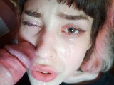 Throatfucking and smearing of saliva on the face