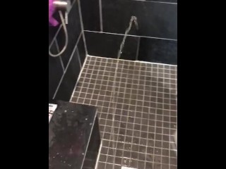Piss Explosion in the Shower for a Friend