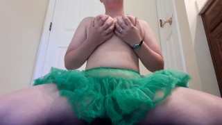 Baby Girl In Tutu Plays With Herself In Wet Diaper
