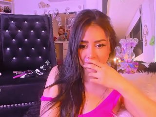 Latina showing her big breasts to you