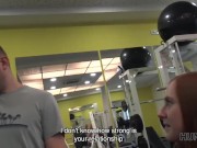 Preview 5 of HUNT4K. Couple was working out in gym when rich hunter appeared