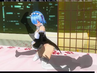 rough, female orgasm, rem re zero, creampie