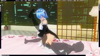 The 3D HENTAI RE ZERO Rem Attacks A Large Dick