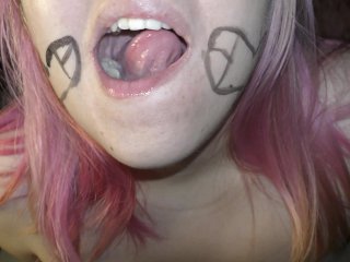 Wife swallow huge cumshots! Cheating, wife with mouthful of cum!