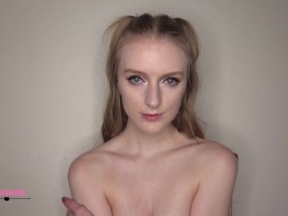 teenager, face fetish, staring into camera, blonde
