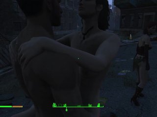 Ebony sex giant Preston fucks all the girls in the village  Fallout 4 Sex Mod