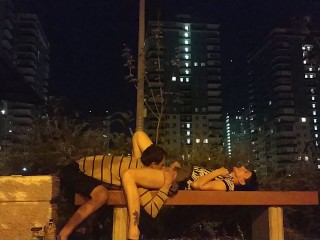 Sat_on the face in public, he could_not refuse. Facesitting.