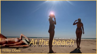 Exhibitionist Wife Beach Voyeur 4k  Fully Nude  Wifey Does - 🔥➡️OF @wifeydoespremium