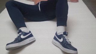 Cute 18-Year-Old Boy Wears Sneakers And Socks