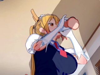 Anime Maid Tohru Cleans Your Dick