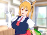 Anime Maid Tohru Cleans Your Dick