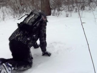 Outdoor Joy in the Snowbound Forest