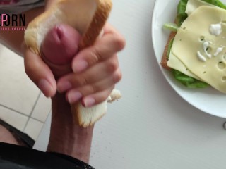 CUM ON MY CHEESE SANDWICH | my Meal need Protein | MAYO is FINISH STEP SISTER MILKS ME | FOOD PLAY