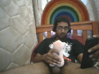 Fleshlight Fuck ! Indian Boy using His fleshlight and edging his cock. Watch me moan and grown.