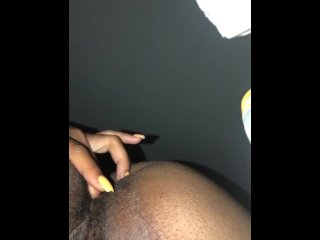 female orgasm, from behind, big booty, fingering