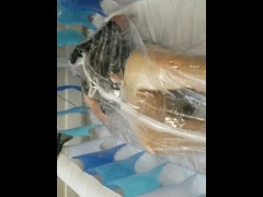 Latex WAM PVC body bag lotion bath sandals