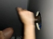 Preview 3 of MY FIRST GLORYHOLE AND I BLOW A BIG BLACK DICK