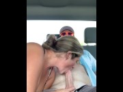 Preview 1 of Milf gets fucked in parking lot backseat outside restaurant