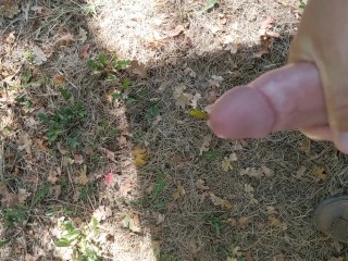 Кончить большой груз на природе