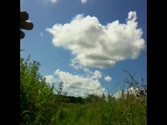 Quick outdoor wank while cycling from work