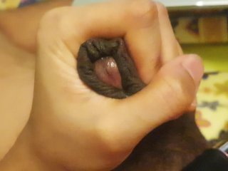 Teen DomTop Dry Wanking_Huge Dick with Vibrating Cockring - Cumming Hands Free_(HUGE cumshot)