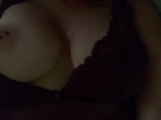 Sexy solo bbw foundles her huge tits and masturbates erotically