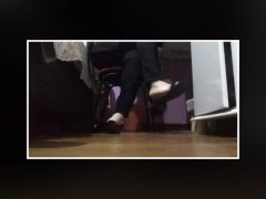 @tici_feet dangling arezzo black flat sandal muted (preview) - full video for sale