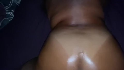 Make up sex husband Cums on wives big tan ass