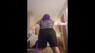 PURPLE HAIR BBW SHAKES ASS 