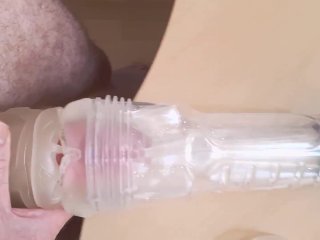 Testing transparent vaginas with suction cups