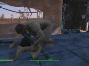 Preview 2 of Brothel with glass windows. The Work of Prostitutes in Fallout 4 | Porno game, lesbian strapon