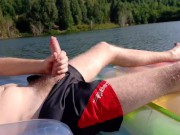 Preview 1 of Russian boy swimming on the lake humiliates and smacks a virtual fag