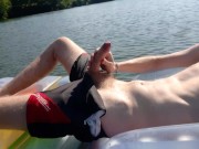 Preview 2 of Russian boy swimming on the lake humiliates and smacks a virtual fag