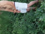 Preview 4 of My Hairy boyfriend masturbates in the wood and got caught!!
