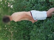 Preview 6 of My Hairy boyfriend masturbates in the wood and got caught!!