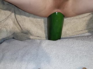 Big Cucumber Vegetable Insertion Anal_Training