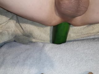 vegetable insertion, big vegetable anal, fetish, vegetable