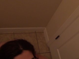My Slut Wife Fucks a Hard Black_Cock in_Motel Bathroom