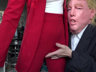 President Grabs Pussy. Reporter Girl has interest in pussy grabbing. Will you grab me by the pussy?