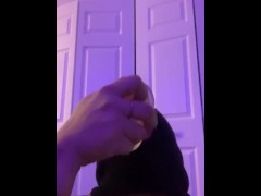 How long you think it took to lick the fruit roll up off???